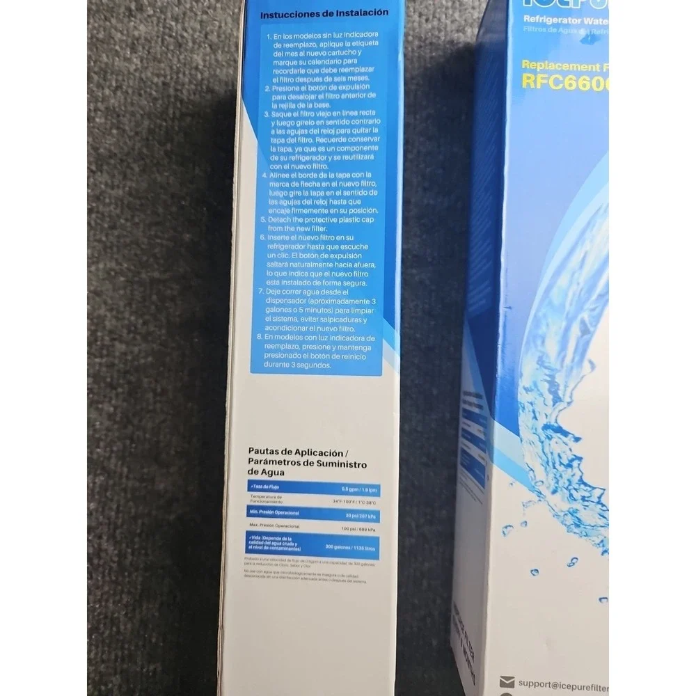 IcePure(Set Of 2)RFC6600A Replacement Water Filter for 4396841/EDR3RXD1 NEW(CB)